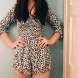 hollister floral romper
